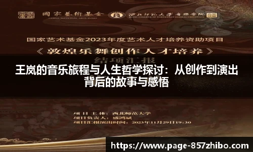 王岚的音乐旅程与人生哲学探讨：从创作到演出背后的故事与感悟